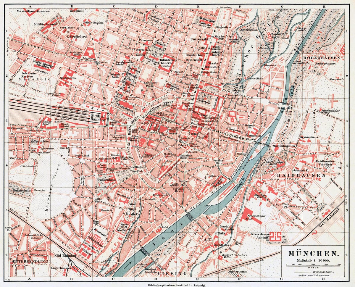 Historischer Stadtplan München