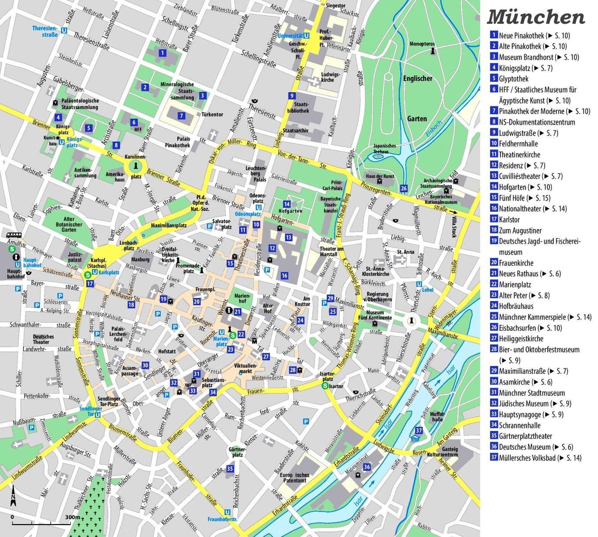 München Sehenswürdigkeiten Karte