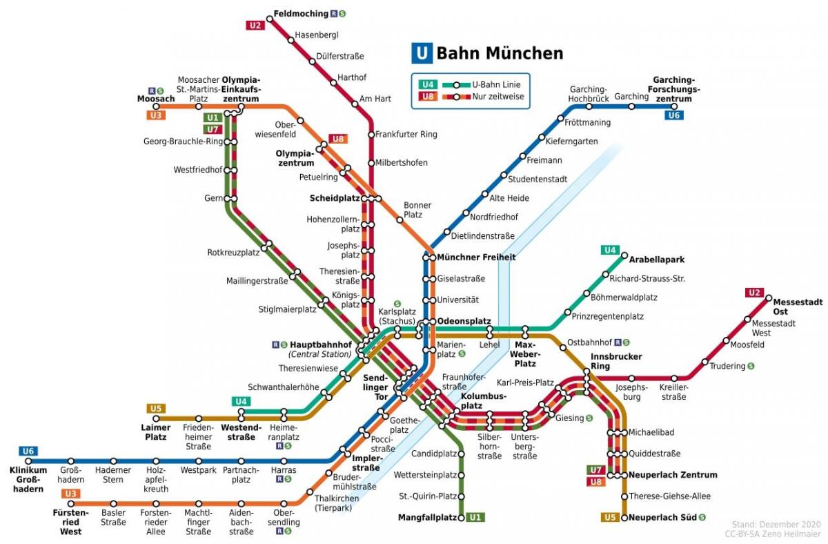 U-Bahn-Stationen München Karte